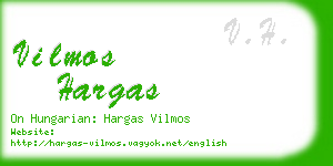 vilmos hargas business card